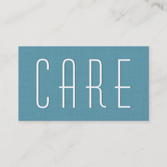 Aqua CAREGIVER Simple Stil V41 Visitkort (Framsida)