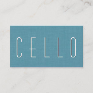 Aqua CELLO TEACHER Simple Stil V53C Visitkort
