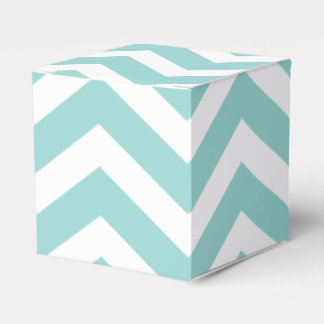 Aqua Chevron Box Presentaskar