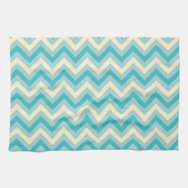 Aqua Chevron Kökshandduk