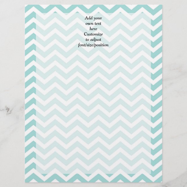 Aqua Chevron mönster (Framsida)