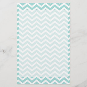 Aqua Chevron mönster Brevpapper