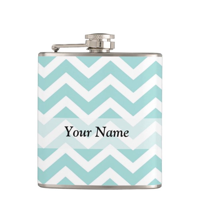 Aqua Chevron mönster Fickplunta (Framsidan)