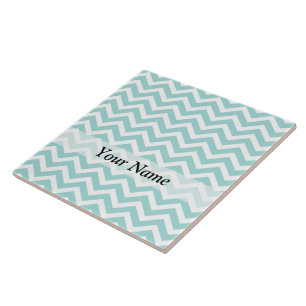 Aqua Chevron mönster Kakelplatta
