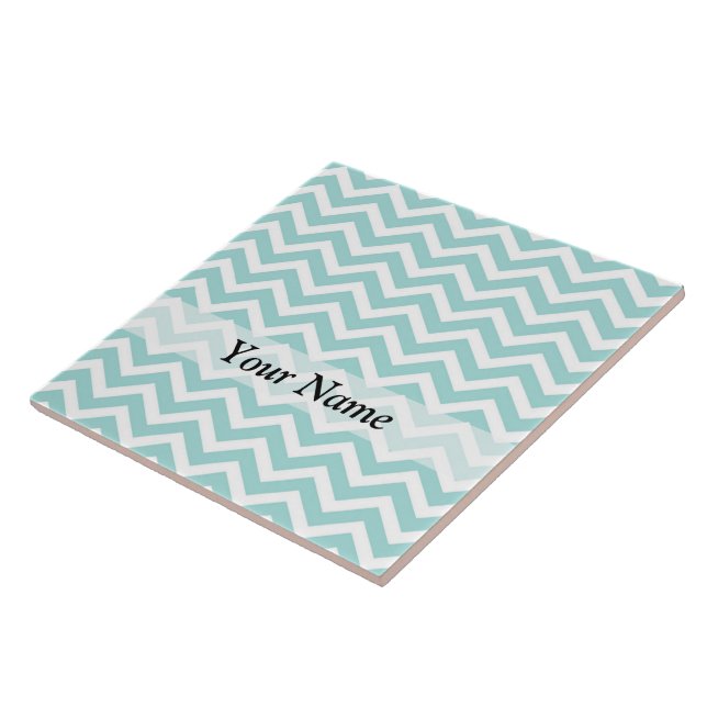 Aqua Chevron mönster Kakelplatta (Sidan)