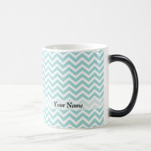Aqua Chevron mönster Magisk Mugg