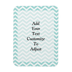 Aqua Chevron mönster Magnet