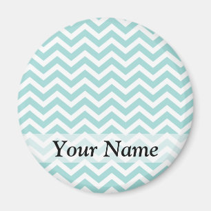 Aqua Chevron mönster Magnet