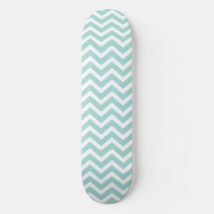 Aqua Chevron mönster Old School Skateboard Bräda 21,6 Cm