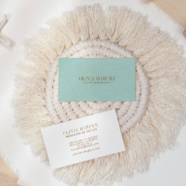 AQUA-Chic | Läderutseende i vanlig Elegant Visitkort