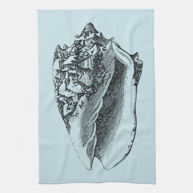 Aqua Conch-Snäcka Kökshandduk (Vertikal)