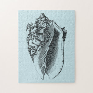 Aqua Conch-Snäcka Pussel