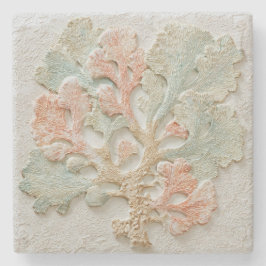 Aqua Coral Coastal Branch Art Stenunderlägg