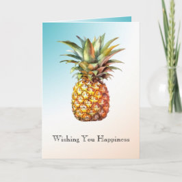 Aqua Cream Glad Tropisk Ananas Kort