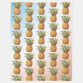 Aqua Cream Lycklig Tropical Pineapple Fleecefilt