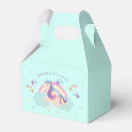 Aqua | Cute Unicorn Rainbow Personlig Presentaskar