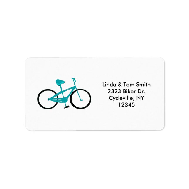 Aqua Cykel Adressetikett (Framsidan)