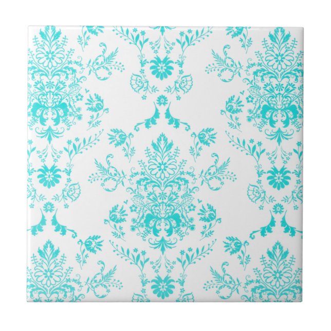 Aqua Damask Kakelplatta (Framsidan)