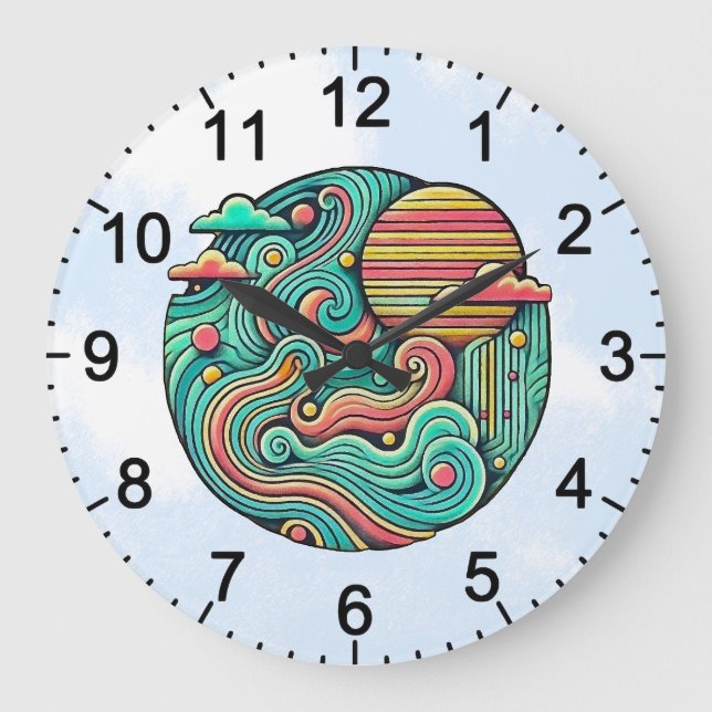 Aqua Dawn Stor Klocka (Framsida)