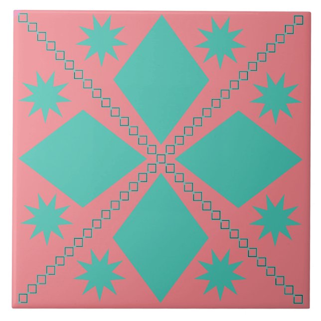 Aqua Diamond Roligt | Laxbakgrund | Kakelplatta (Framsidan)