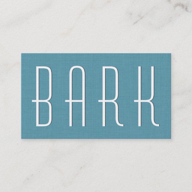 Aqua DJUROMSORGARE Business Simple Stil V63E Visitkort (Framsida)