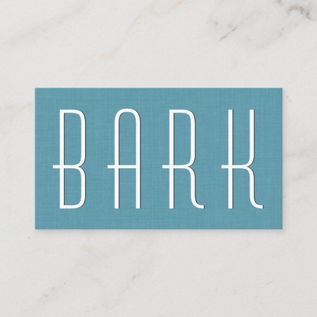 Aqua DJUROMSORGARE Business Simple Stil V63E Visitkort (Framsida)