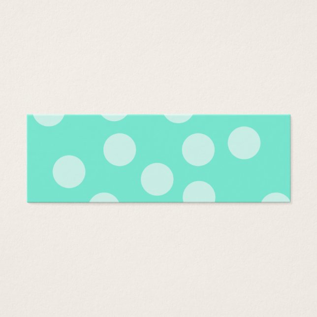 Aqua Dotty Mönster. Litet Visitkort (Framsidan)