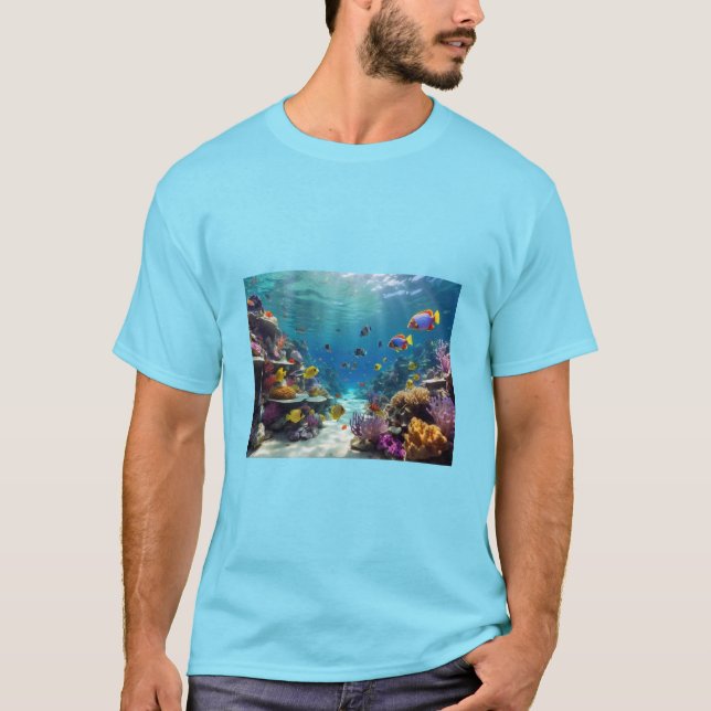 Aqua Dreams: Tranquil Fish Tee (Framsida)