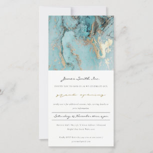 AQUA DUSKY BLUE GULD AGATE GRAND OPENING INBJUDAN