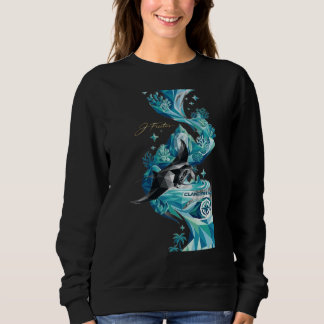 “Aqua Elegance – Manta Ray Flow Sweatshirt” T Shirt