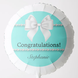 Aqua Elegant Tiffany Pearls Girly Grattisar