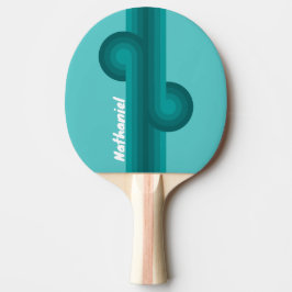 Aqua Fade Stripe Loop med namn Pingisracket