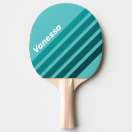 Aqua Fade Vinklad Rand med Namn Pingisracket