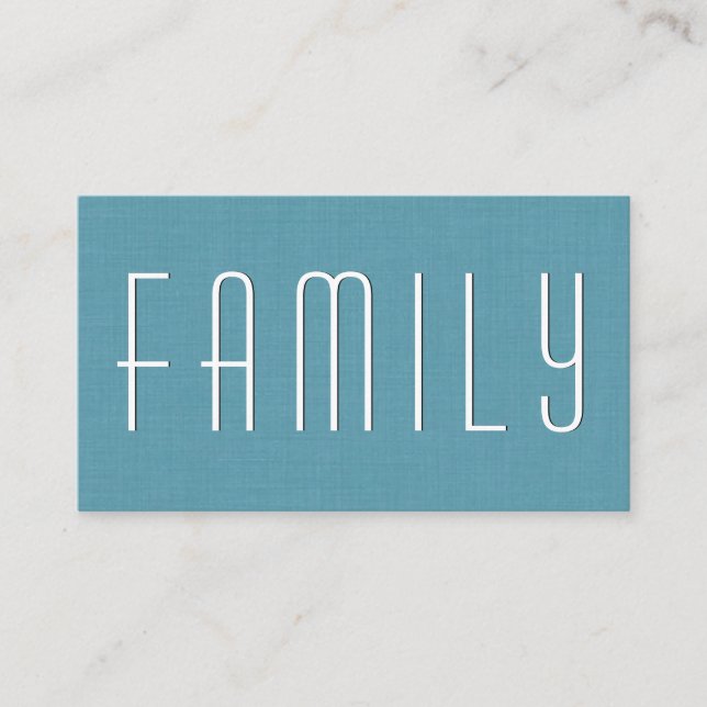 Aqua FAMILY COUNSELOR Simple Stil V39 Visitkort (Framsida)