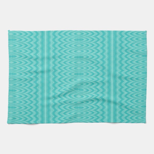 Aqua Faux Tulle Kökshandduk (Horisontell)