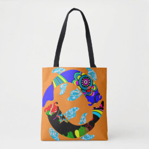 Aqua Fish Östra Tote bag Tygkasse
