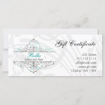 Aqua Flourish Personlig Business Stationery