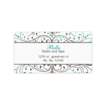 Aqua Flourish Personlig Business Stationery