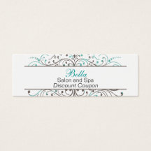Aqua Flourish Personlig Business Stationery