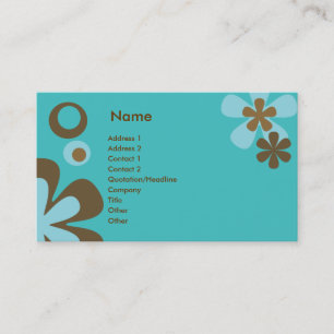 Aqua Flowers Visitkort