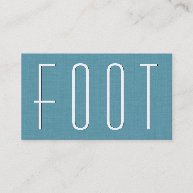Aqua FOOT REFLEXOLOGI Simple Stil V63D Visitkort (Framsida)