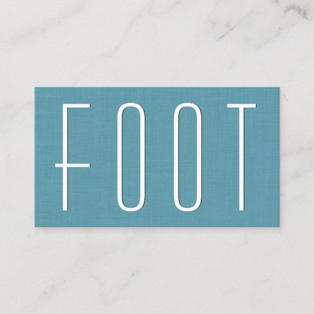 Aqua FOOT REFLEXOLOGI Simple Stil V63D Visitkort (Framsida)