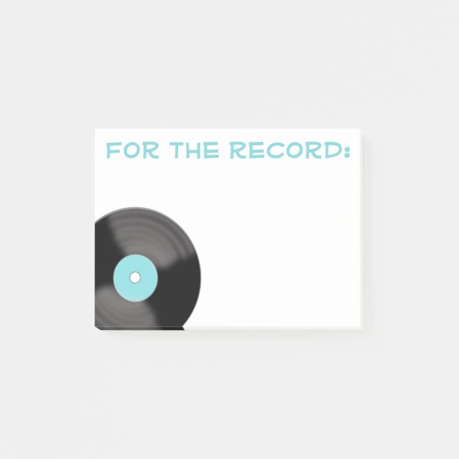 Aqua för skivinspelning Post It-lappar Post-it Block (Framsida)