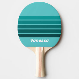 Aqua-försvinnande över randning med namn pingisracket