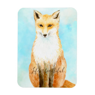 Aqua Fox Magnet