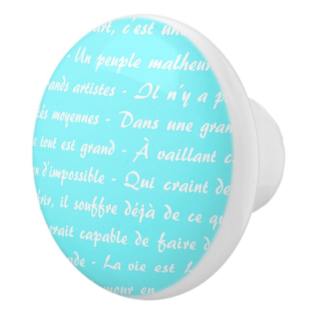 Aqua Fransk Script Knopp (Höger)