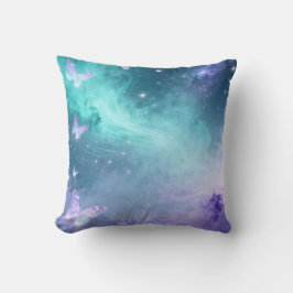Aqua Galaxy Fjäril Kuddöverkast Kudde