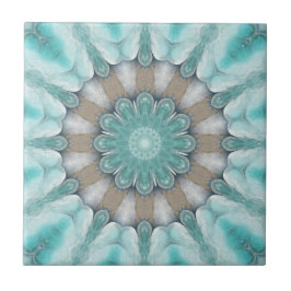 Aqua Geometric Blommigt Beach Star Bathroom Tile Kakelplatta