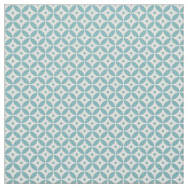 Aqua Geometric Circles Mönster Shippo Tyg