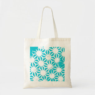 Aqua geometric mönster tygkasse